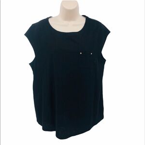 Ann Klein sport women’s‎ black top petite large